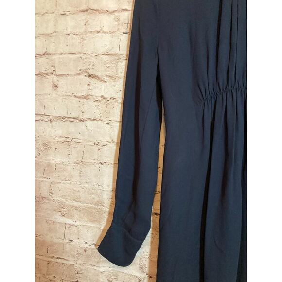 Marni Dress Womens Medium Navy Blue Pleated Open Back Made In Italy Capsule - Picture 9 of 16